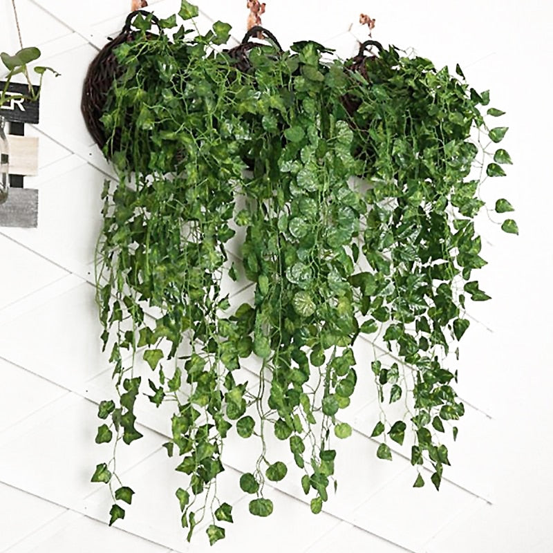 Videira, uma linda planta artificial com folhas  verdes, ótima para decoração de parede, de festa, decore o que quiser!