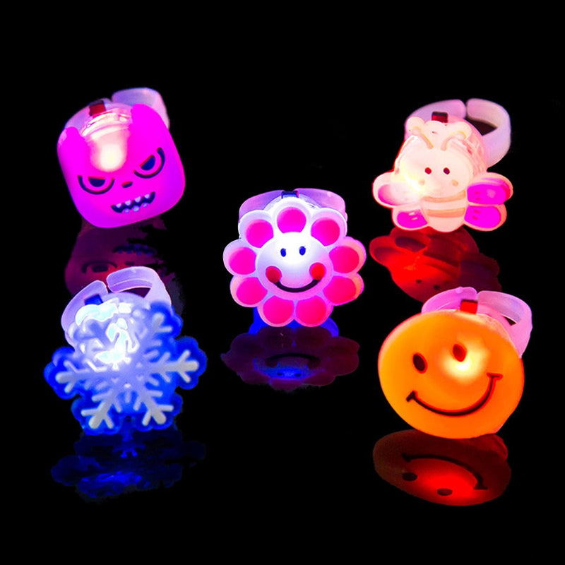 Anéis Super Luminosos de Led Que Brilha No Escuro / Brinquedo Infantil.