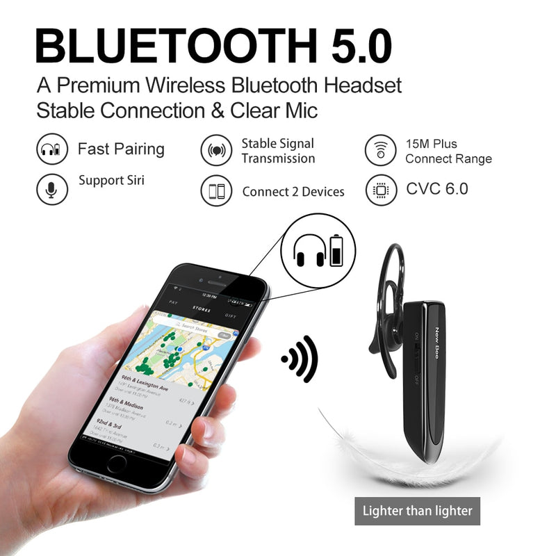 Fone de ouvido bluetooth 5.0 com microfone mini handsfree para ios e android!