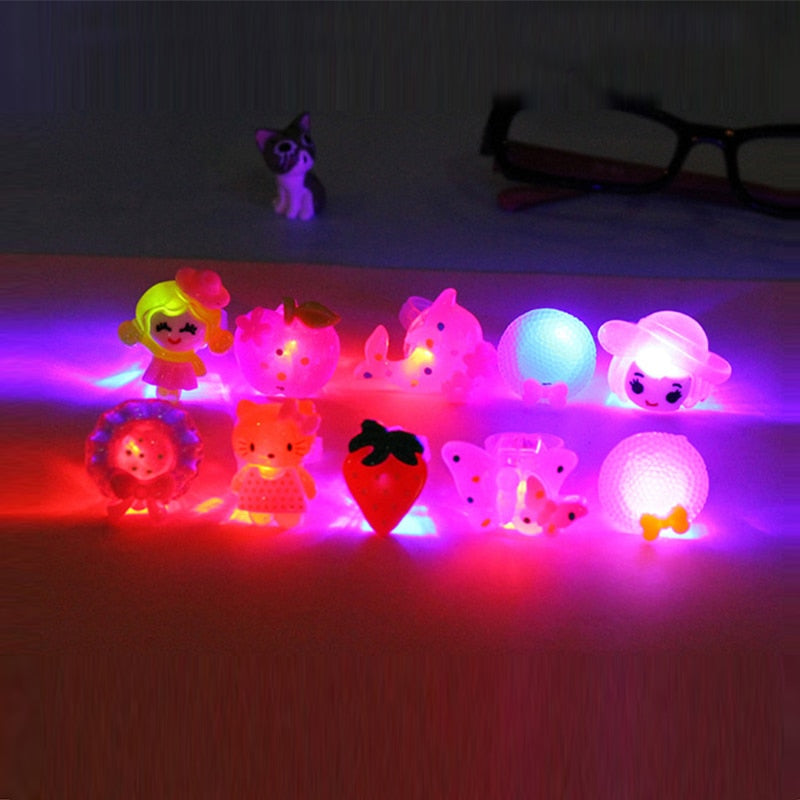 Anéis Super Luminosos de Led Que Brilha No Escuro / Brinquedo Infantil.