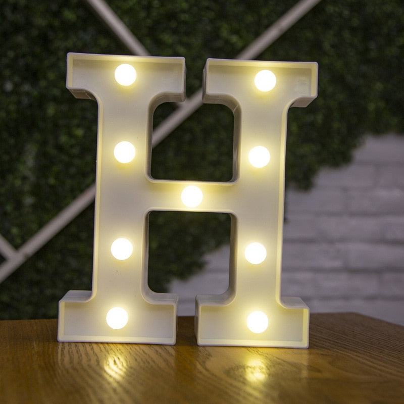 Letras e numeros  com luzes  de led a bateria, ótimo para decoração, você vai adorar!