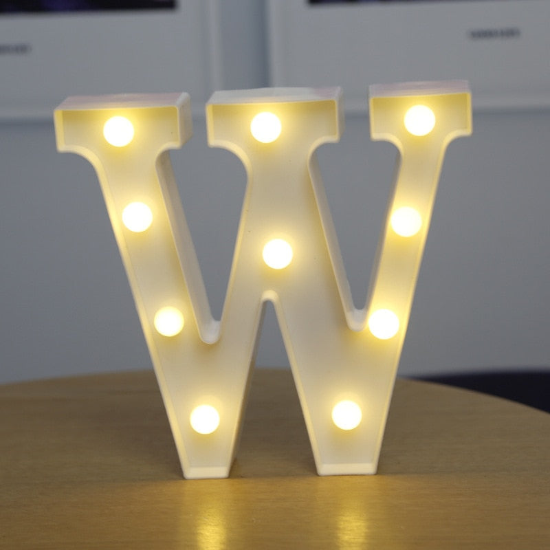 Letras e numeros  com luzes  de led a bateria, ótimo para decoração, você vai adorar!