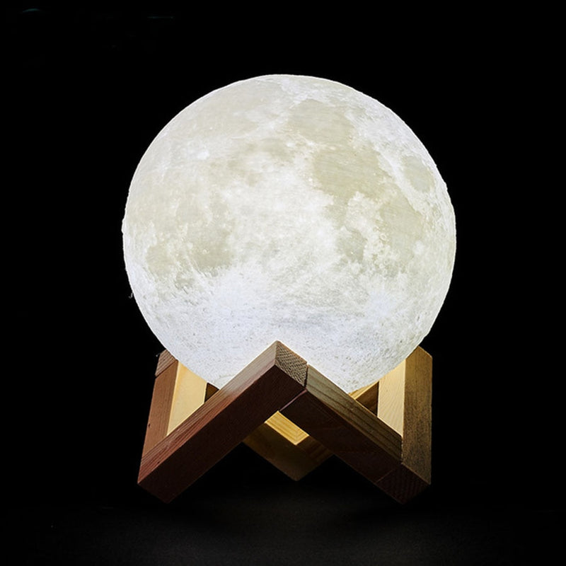 Lâmpada led recarregável formato de  lua, interruptor de toque para  decoração, um lindo  presente que você  pode dar!