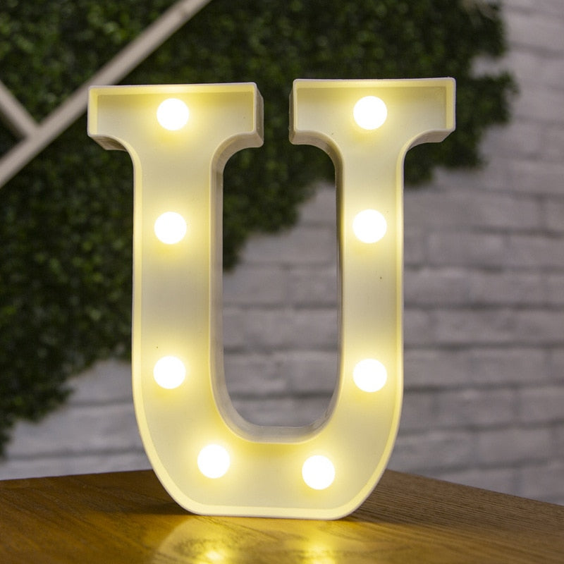 Letras e numeros  com luzes  de led a bateria, ótimo para decoração, você vai adorar!