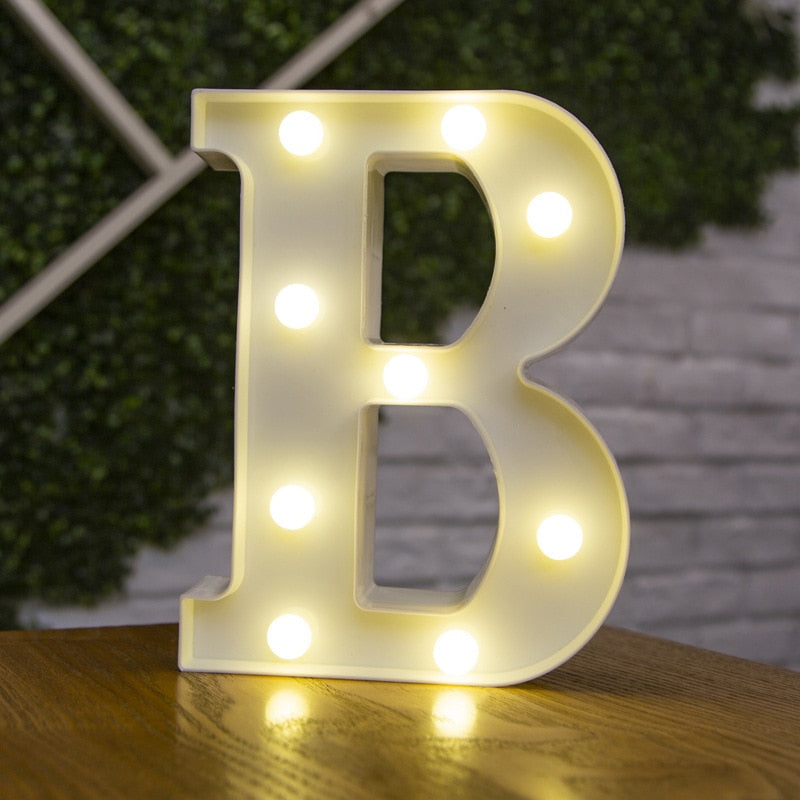 Letras e numeros  com luzes  de led a bateria, ótimo para decoração, você vai adorar!