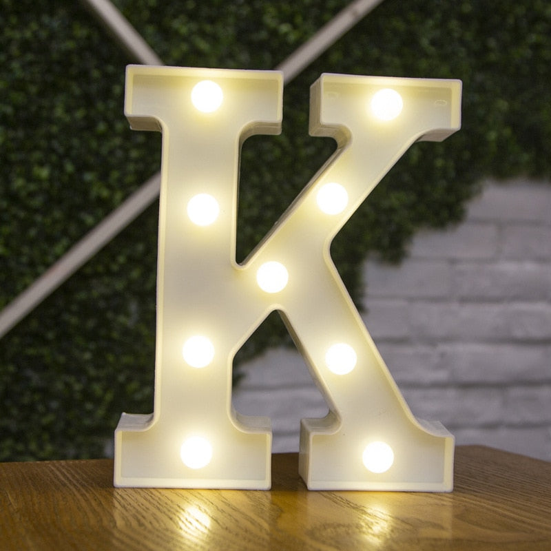 Letras e numeros  com luzes  de led a bateria, ótimo para decoração, você vai adorar!