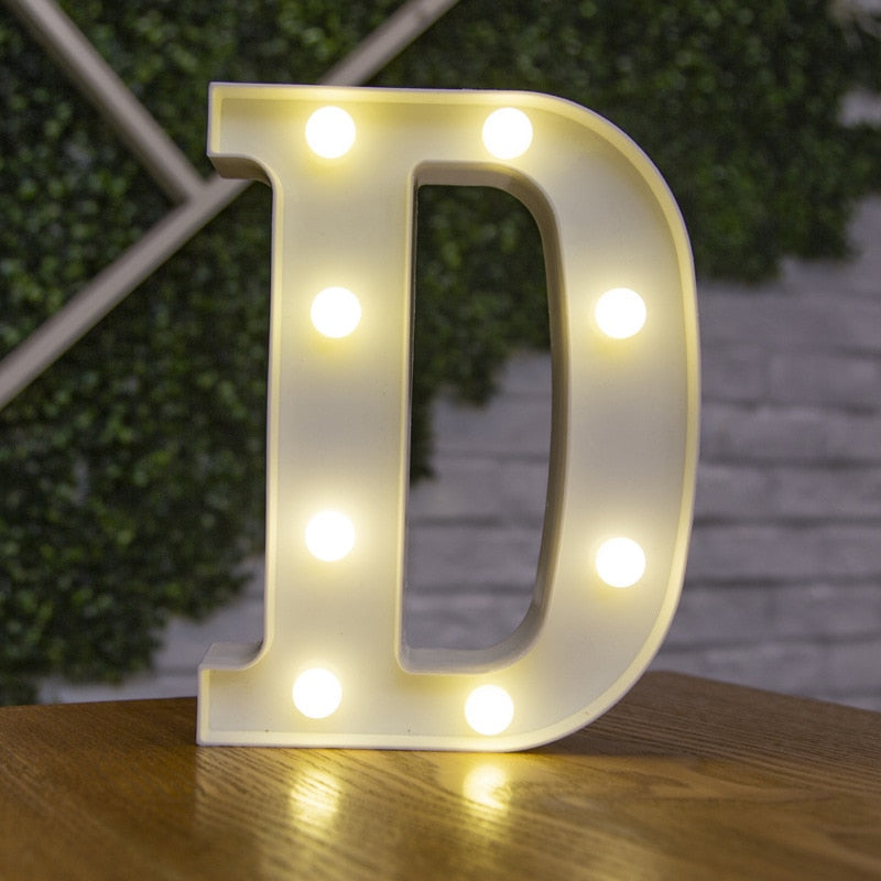 Letras e numeros  com luzes  de led a bateria, ótimo para decoração, você vai adorar!