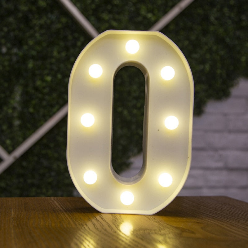 Letras e numeros  com luzes  de led a bateria, ótimo para decoração, você vai adorar!