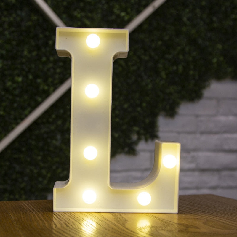 Letras e numeros  com luzes  de led a bateria, ótimo para decoração, você vai adorar!