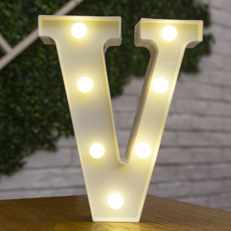 Letras e numeros  com luzes  de led a bateria, ótimo para decoração, você vai adorar!